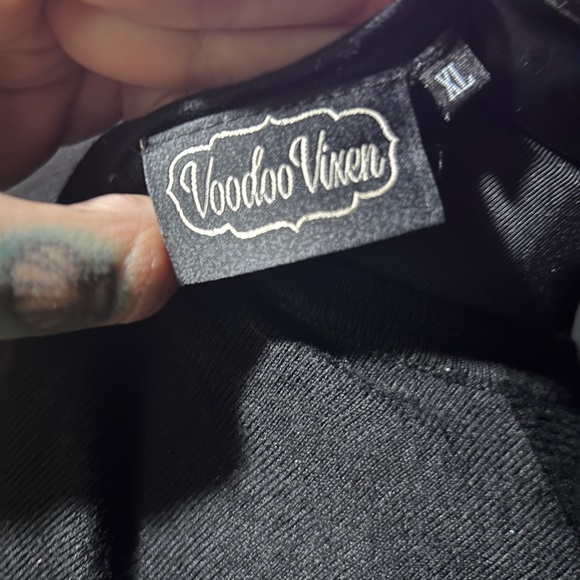 Voodoo Vixen Black Cardigan with Red Lip Print - Picture 5 of 5